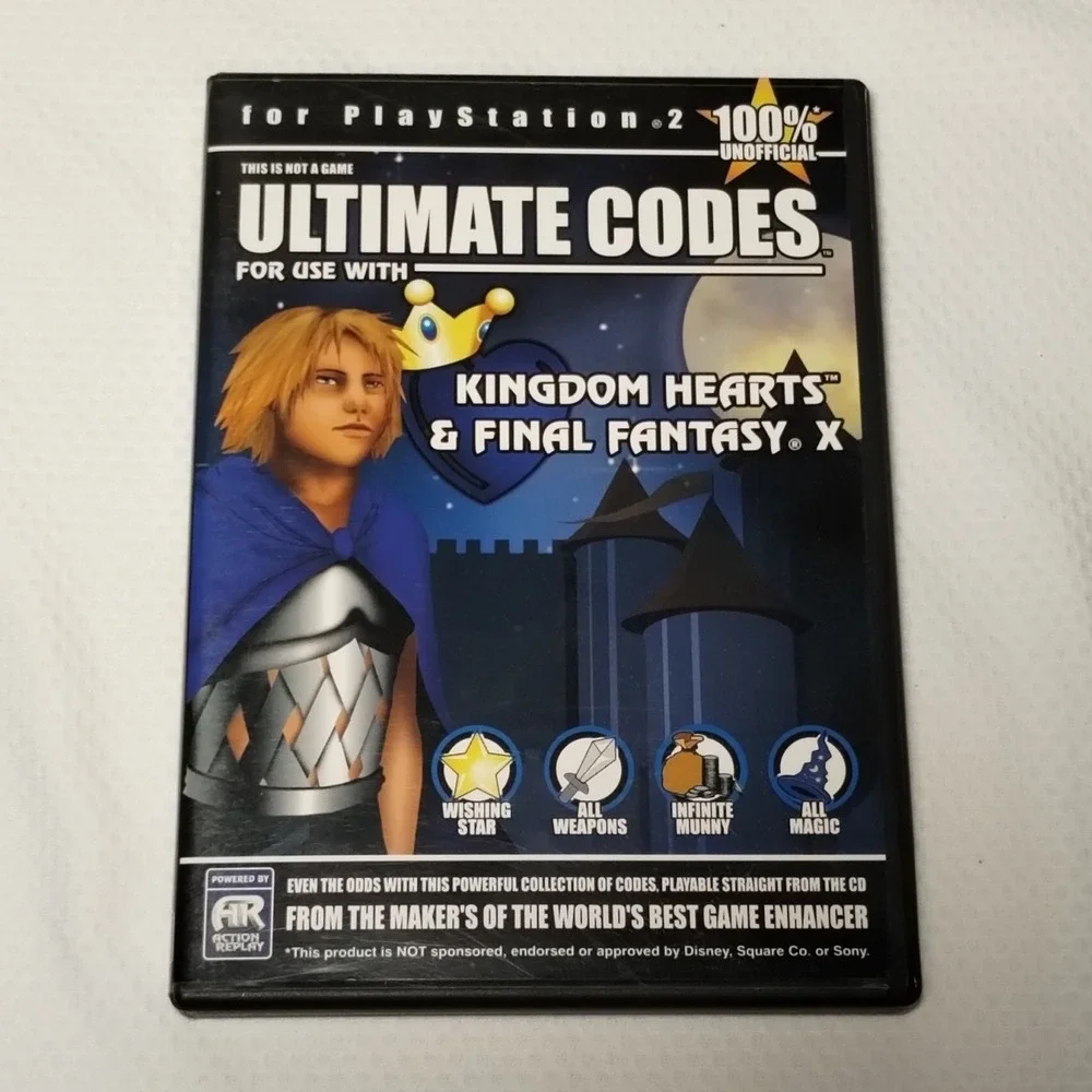 Datel Ultimate Codes PlayStation 2 Cheat Disc Kingdom Hearts And Final Fantasy X